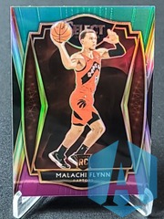 2020-21 Select Premier Level Malachi Flynn #170 Prizm Green White Purple RC Rookie Raptors